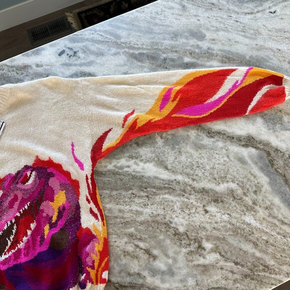 KRIZIA Vintage Dragon Sweater - Size 38 - New with Tags - 1980s - Made in Italy. - Picture 4 of 8